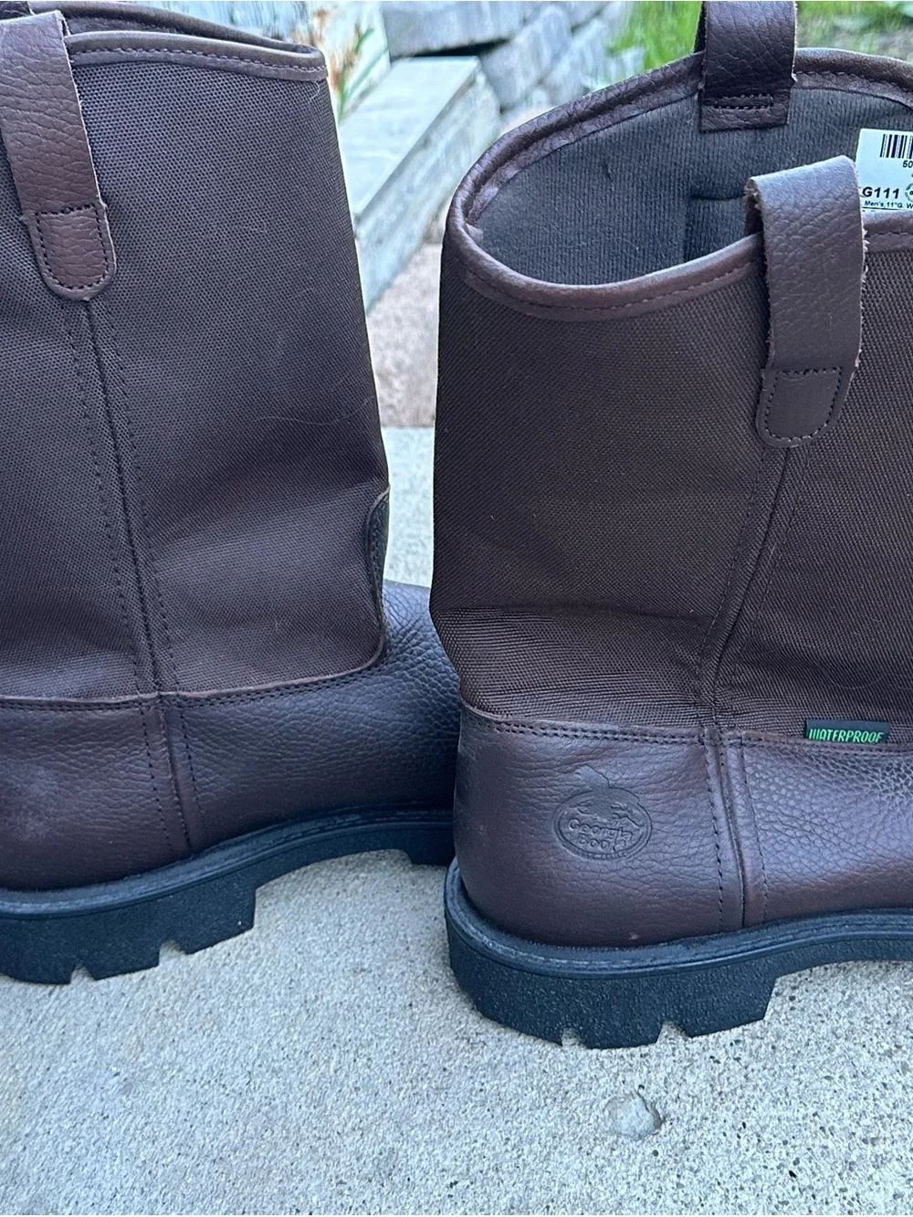 Men’s Georgia Boot Brown Pull-On Work Boots 9.5 M.